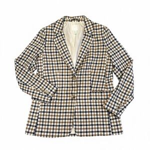 H&M Plaid Blazer in Brown and Black
